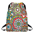 Oriental Mandala Bohemian Pattern Print Drawstring Backpack