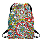 Oriental Mandala Bohemian Pattern Print Drawstring Backpack