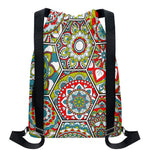 Oriental Mandala Bohemian Pattern Print Drawstring Backpack