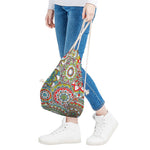Oriental Mandala Bohemian Pattern Print Drawstring Bag