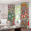 Oriental Mandala Bohemian Pattern Print Extra Wide Grommet Curtains