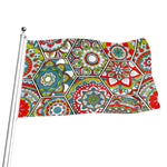 Oriental Mandala Bohemian Pattern Print Flag
