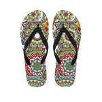 Oriental Mandala Bohemian Pattern Print Flip Flops