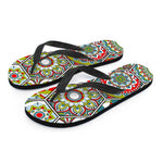 Oriental Mandala Bohemian Pattern Print Flip Flops