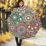 Oriental Mandala Bohemian Pattern Print Foldable Umbrella