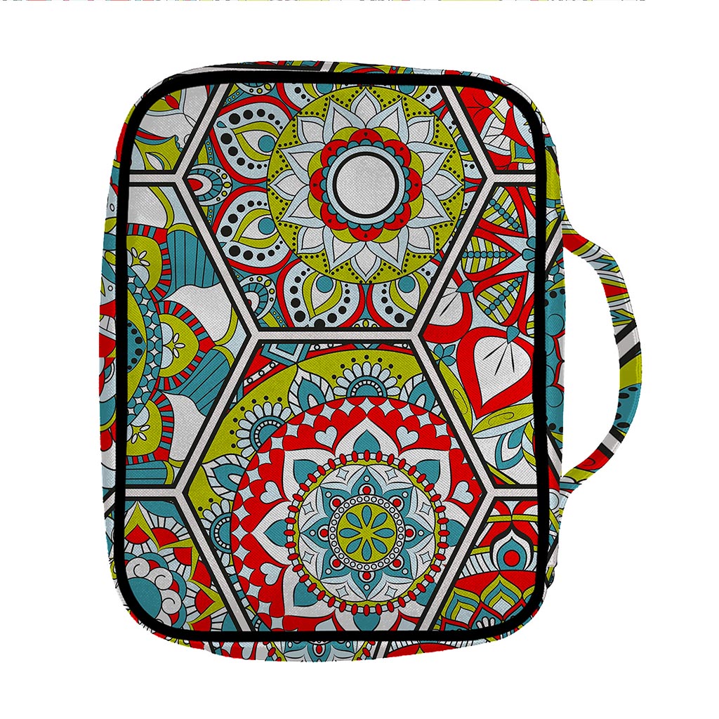 Oriental Mandala Bohemian Pattern Print Front Pocket Bible Bag