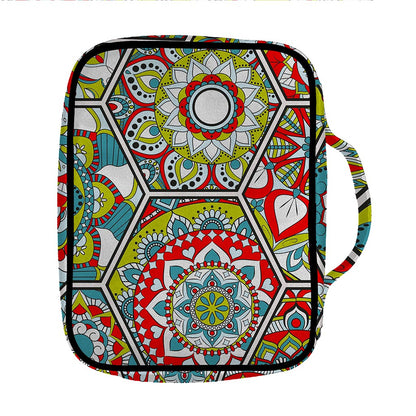 Oriental Mandala Bohemian Pattern Print Front Pocket Bible Bag