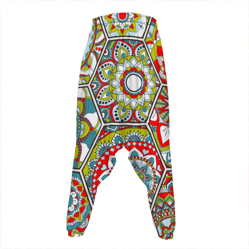 Oriental Mandala Bohemian Pattern Print Hammer Pants