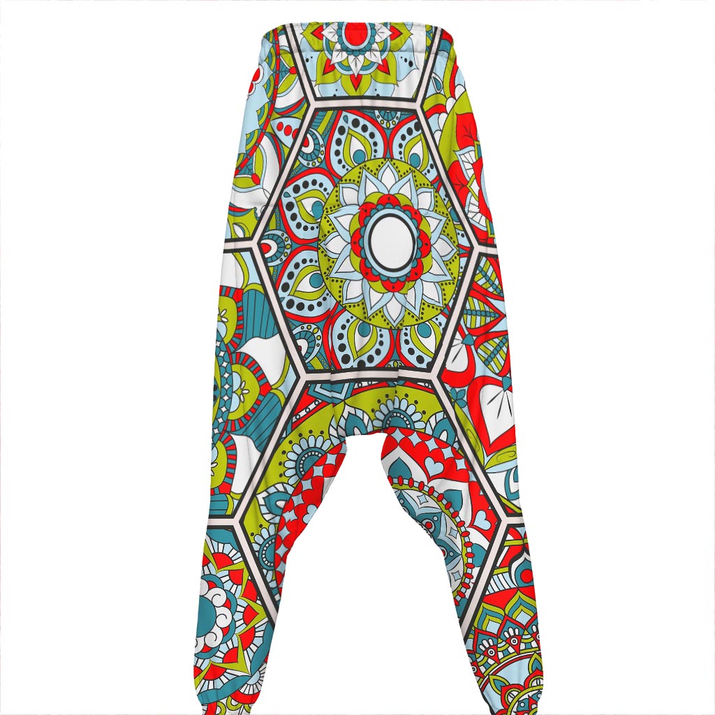 Oriental Mandala Bohemian Pattern Print Hammer Pants