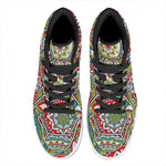 Oriental Mandala Bohemian Pattern Print High Top Leather Sneakers
