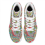 Oriental Mandala Bohemian Pattern Print High Top Leather Sneakers