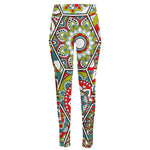 Oriental Mandala Bohemian Pattern Print High-Waisted Pocket Leggings