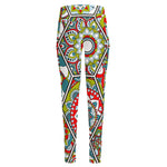 Oriental Mandala Bohemian Pattern Print High-Waisted Pocket Leggings