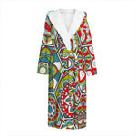 Oriental Mandala Bohemian Pattern Print Hooded Bathrobe