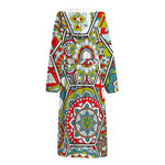 Oriental Mandala Bohemian Pattern Print Hooded Bathrobe