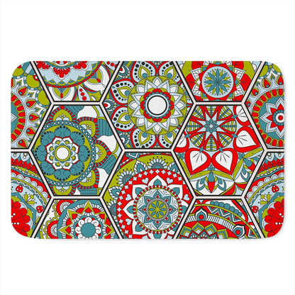 Oriental Mandala Bohemian Pattern Print Indoor Door Mat
