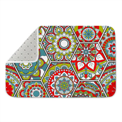 Oriental Mandala Bohemian Pattern Print Indoor Door Mat