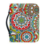 Oriental Mandala Bohemian Pattern Print Leather Bible Cover