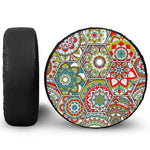 Oriental Mandala Bohemian Pattern Print Leather Spare Tire Cover