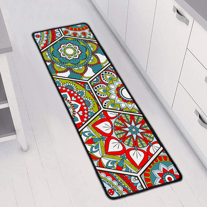 Oriental Mandala Bohemian Pattern Print Long Kitchen Mat