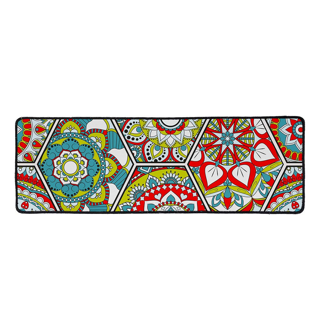 Oriental Mandala Bohemian Pattern Print Long Kitchen Mat