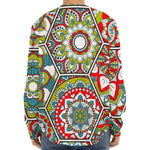 Oriental Mandala Bohemian Pattern Print Long Sleeve Baseball Jersey