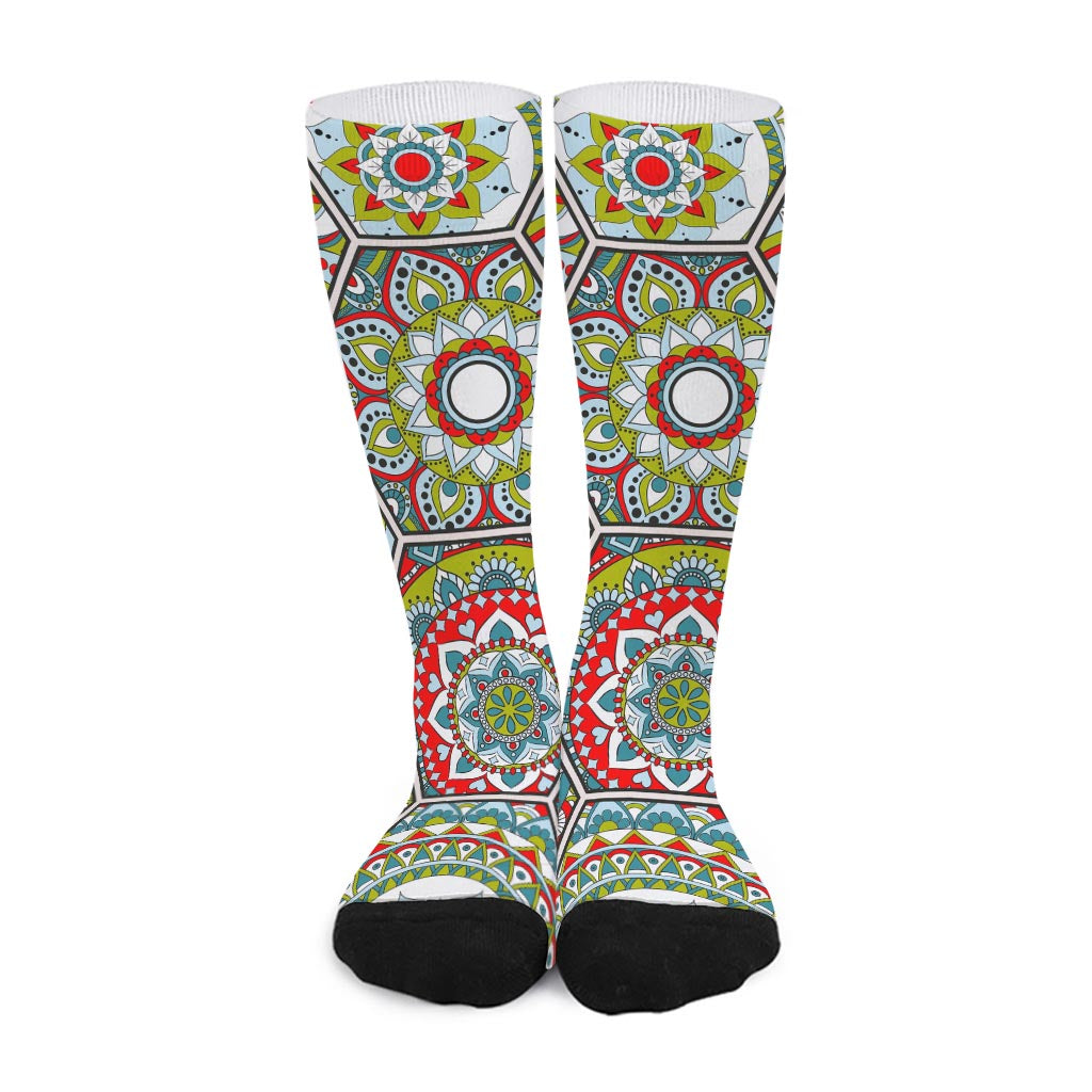 Oriental Mandala Bohemian Pattern Print Long Socks