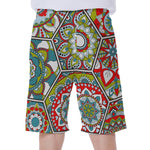 Oriental Mandala Bohemian Pattern Print Men's Beach Shorts