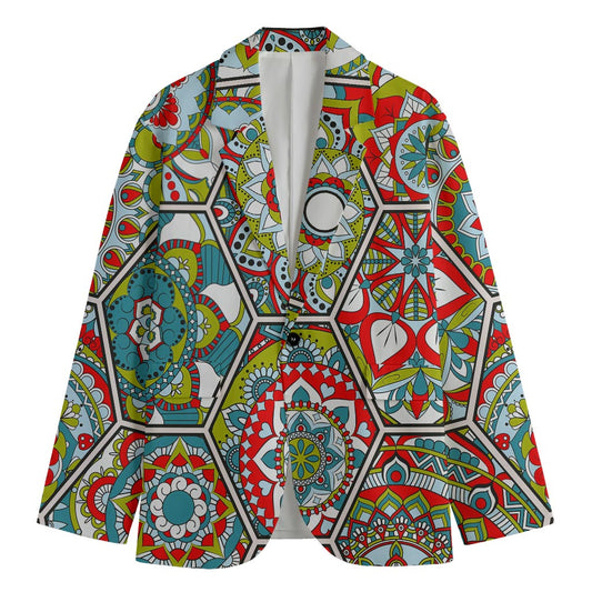 Oriental Mandala Bohemian Pattern Print Men's Blazer