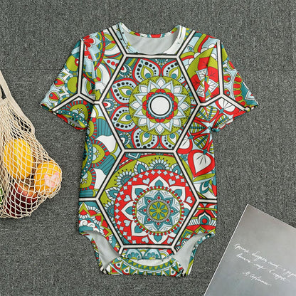 Oriental Mandala Bohemian Pattern Print Men's Bodysuit