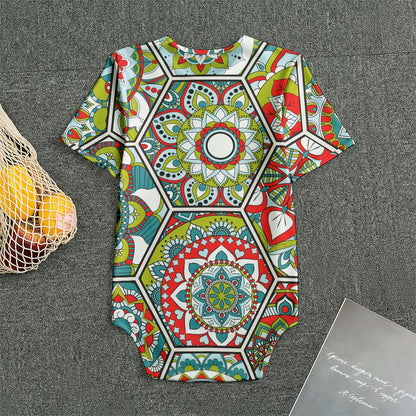 Oriental Mandala Bohemian Pattern Print Men's Bodysuit
