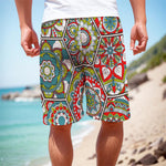 Oriental Mandala Bohemian Pattern Print Men's Cargo Shorts