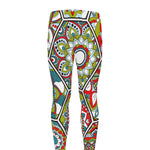 Oriental Mandala Bohemian Pattern Print Men's leggings