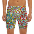 Oriental Mandala Bohemian Pattern Print Men's Long Boxer Briefs