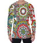 Oriental Mandala Bohemian Pattern Print Men's Long Sleeve T-Shirt