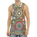Oriental Mandala Bohemian Pattern Print Men's Muscle Tank Top