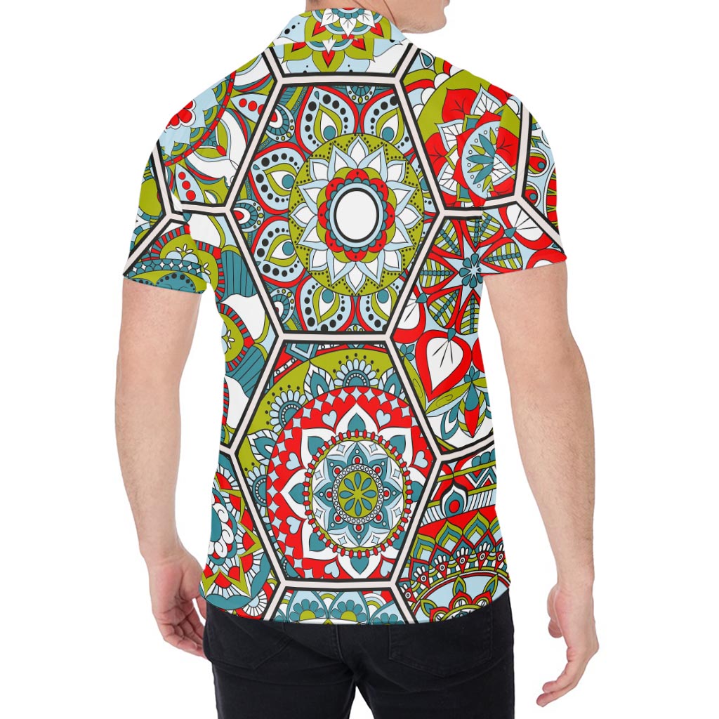 Oriental Mandala Bohemian Pattern Print Men's Shirt