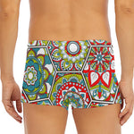 Oriental Mandala Bohemian Pattern Print Men's Short Boxer Briefs