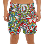 Oriental Mandala Bohemian Pattern Print Men's Split Running Shorts