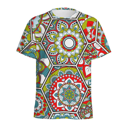 Oriental Mandala Bohemian Pattern Print Men's Sports T-Shirt