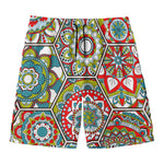 Oriental Mandala Bohemian Pattern Print Men's Swim Trunks