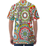 Oriental Mandala Bohemian Pattern Print Men's Velvet T-Shirt