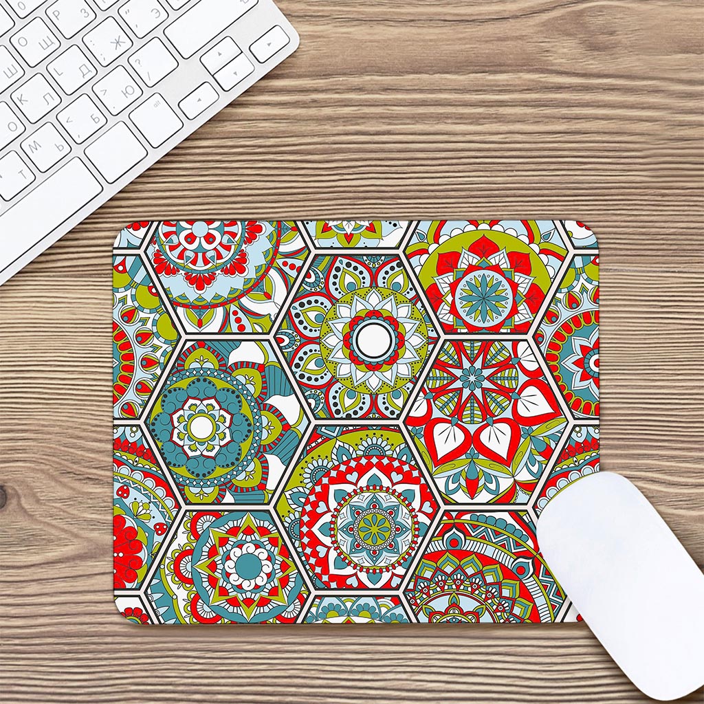 Oriental Mandala Bohemian Pattern Print Mouse Pad