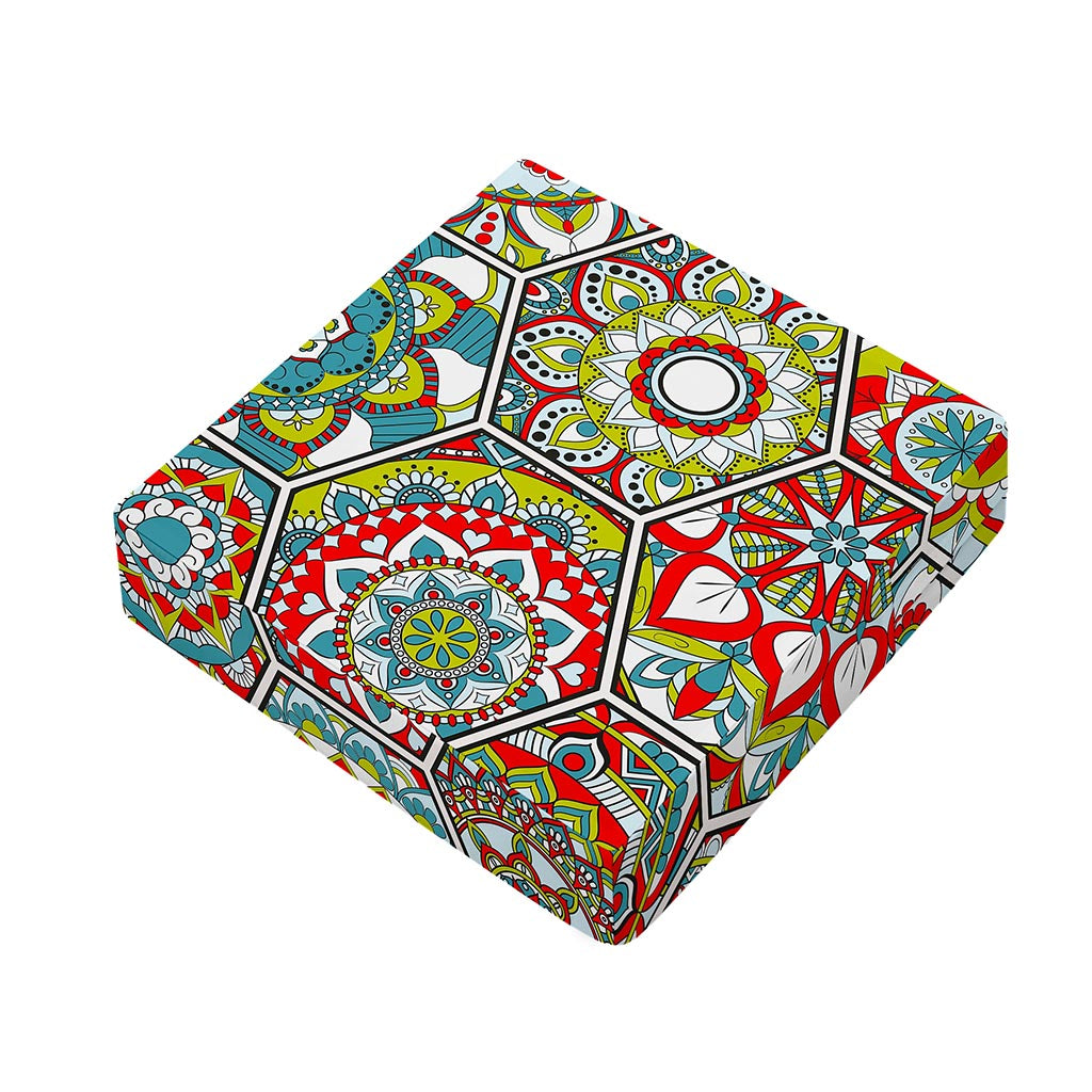 Oriental Mandala Bohemian Pattern Print Outdoor Seat Cushion Cover