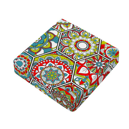 Oriental Mandala Bohemian Pattern Print Outdoor Seat Cushion Cover