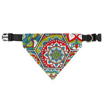 Oriental Mandala Bohemian Pattern Print Over The Collar Dog Bandana