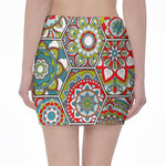 Oriental Mandala Bohemian Pattern Print Pencil Mini Skirt