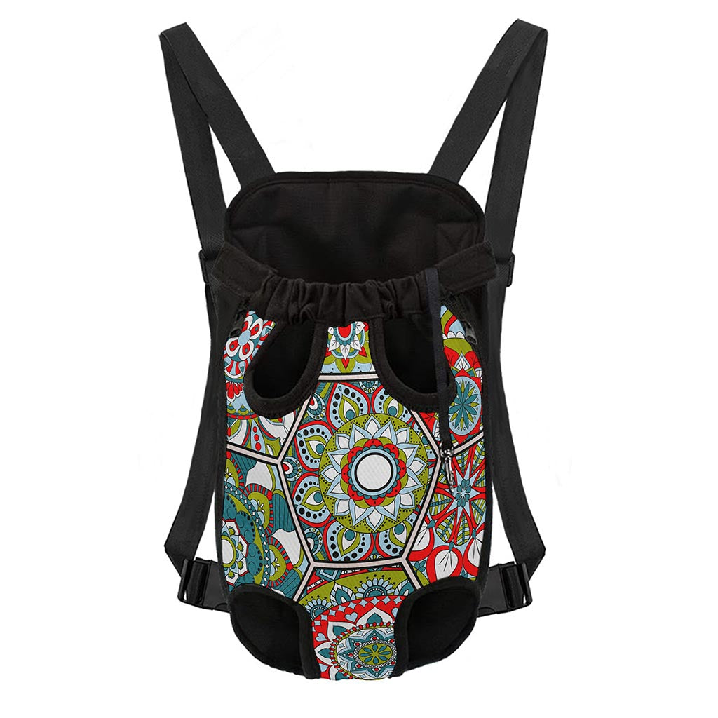 Oriental Mandala Bohemian Pattern Print Pet Carrier Backpack