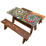 Oriental Mandala Bohemian Pattern Print Picnic Table Cover