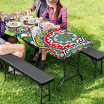 Oriental Mandala Bohemian Pattern Print Picnic Table Cover